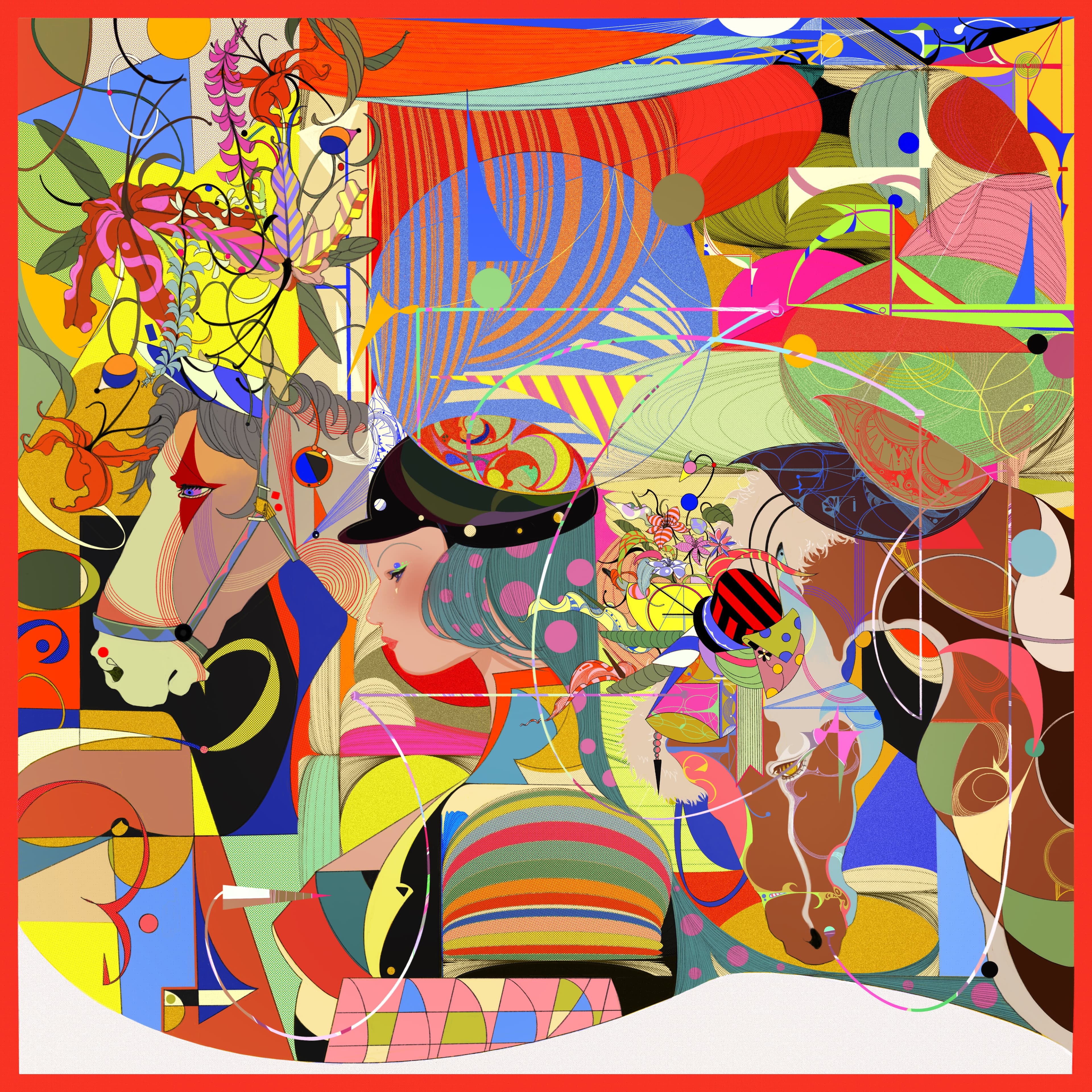 Hermès — Scarf illustration 01